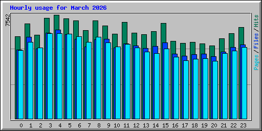 Hourly usage for March 2026